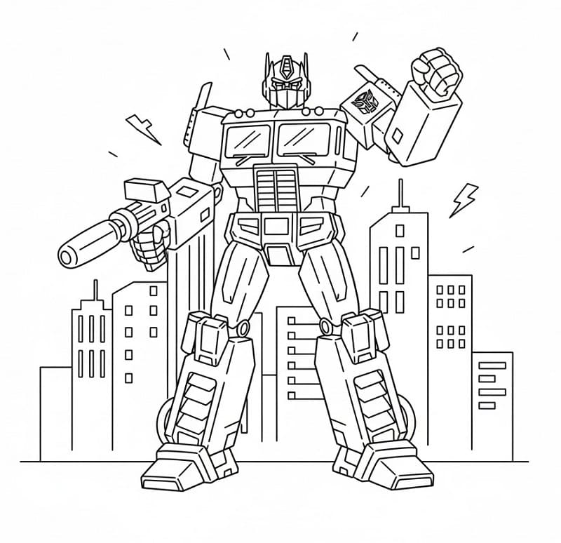 Optimus Prime Gratis Stampabile da colorare
