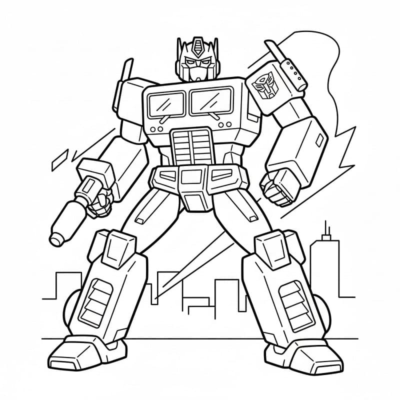 Optimus Prime Omaggio da colorare