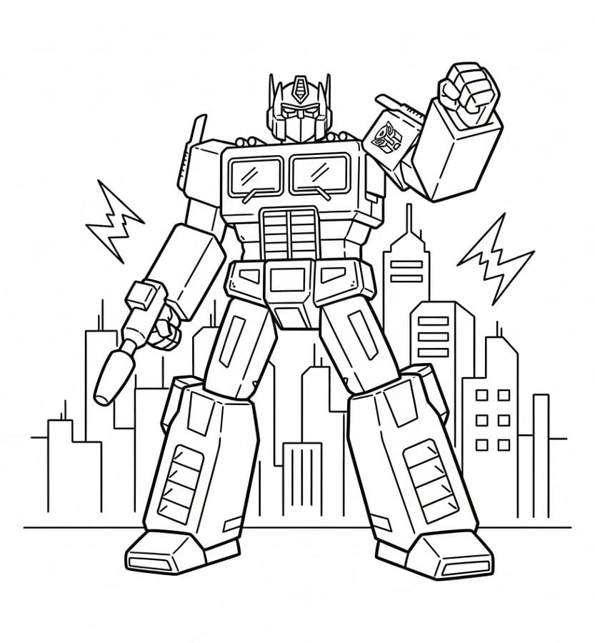 Optimus Prime Regalo da colorare