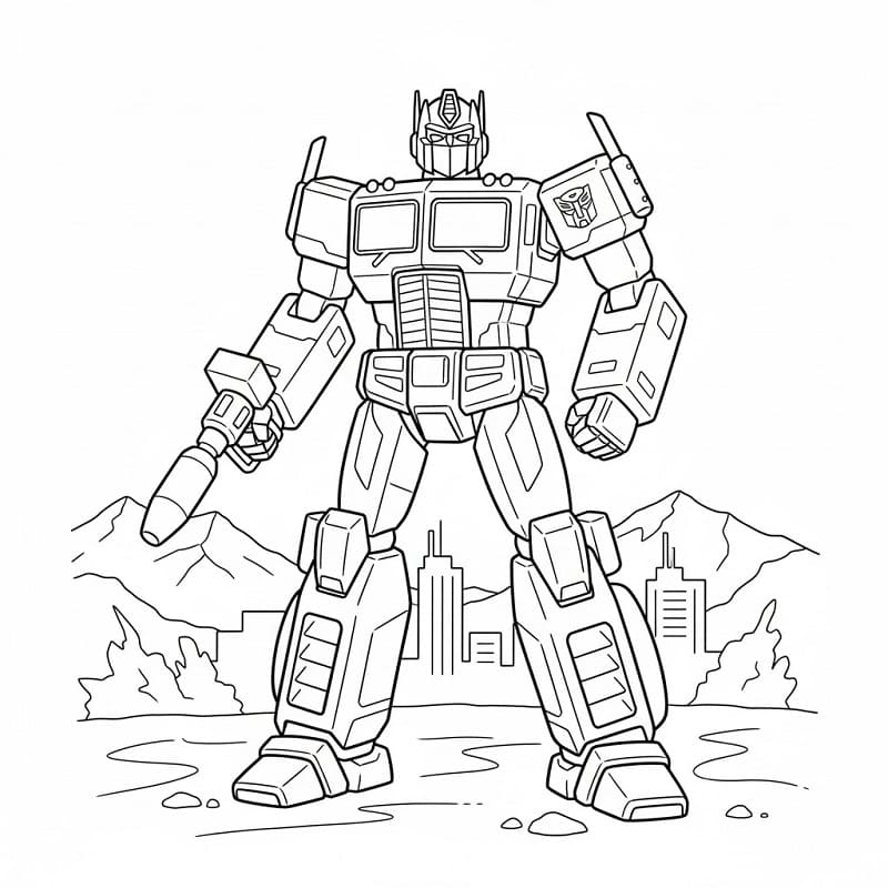 Optimus Prime Stampabile per Piccoli da colorare