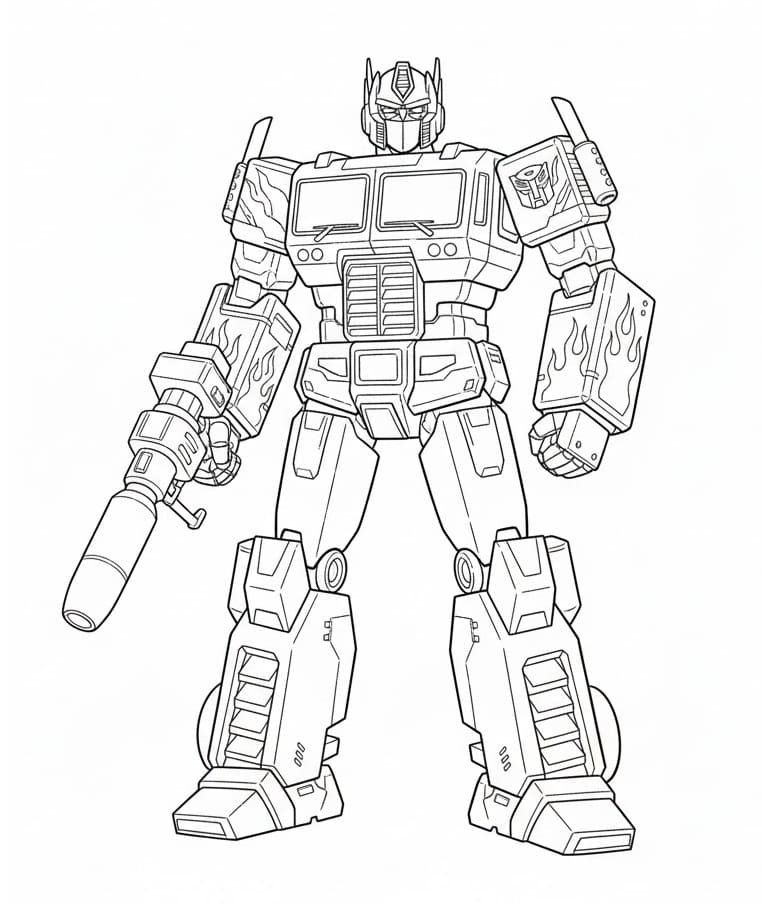 Optimus Prime Stampabile da colorare