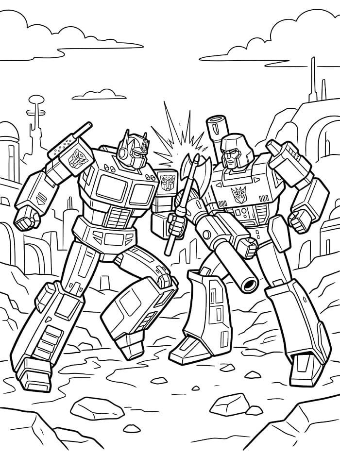 Optimus Prime Straordinario da colorare