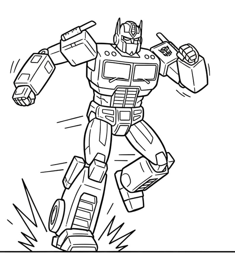 Optimus Prime nei Transformers da colorare