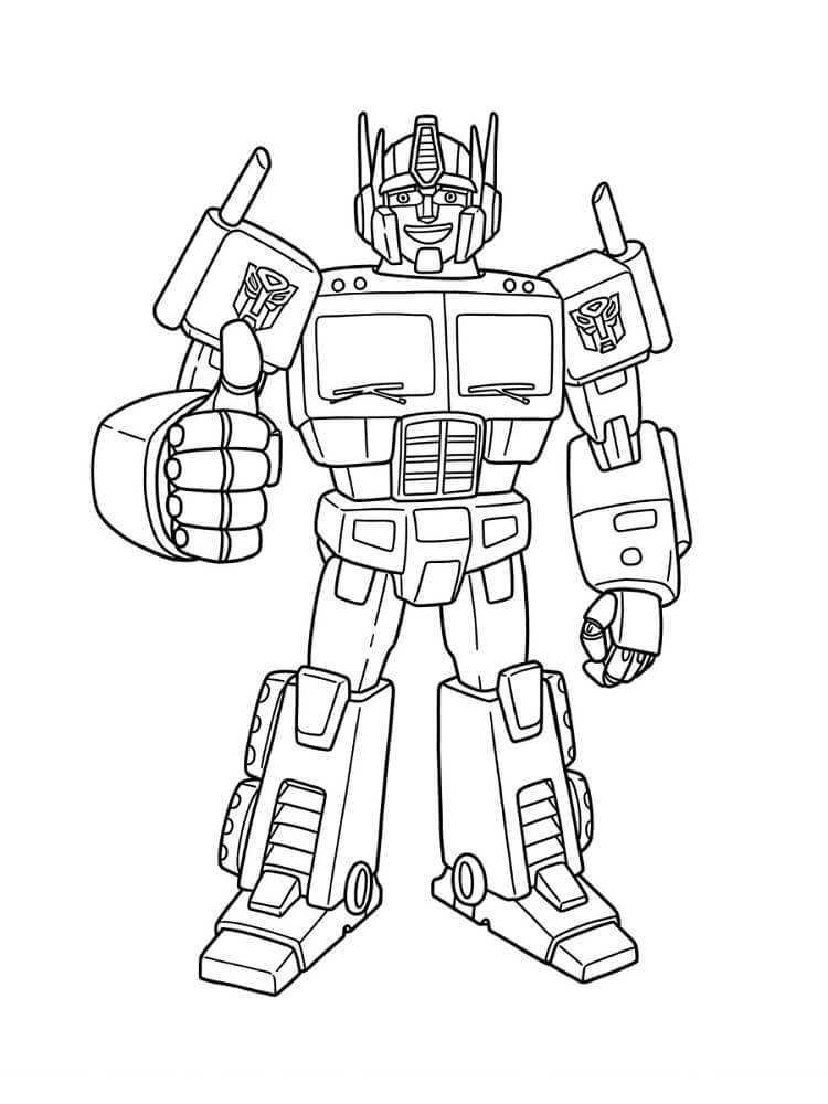 Optimus Prime per Bimbi di 4 Anni da colorare