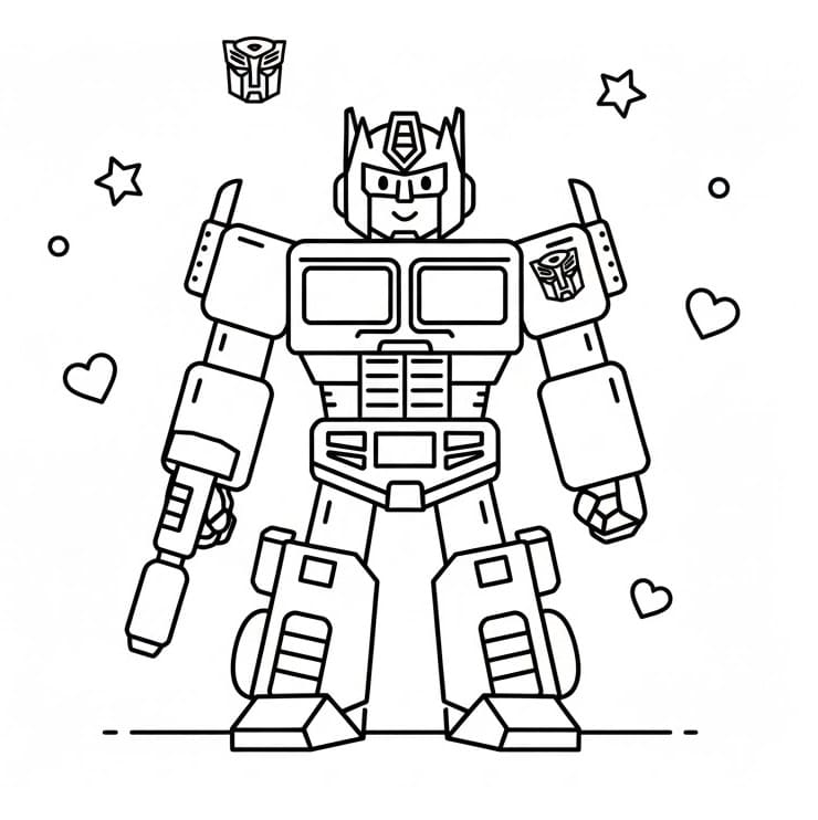 Optimus Prime per Bimbi da colorare