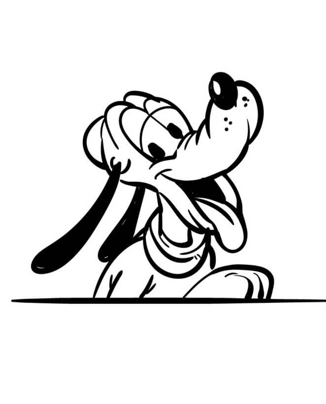 Personaggio Disney Pluto da colorare