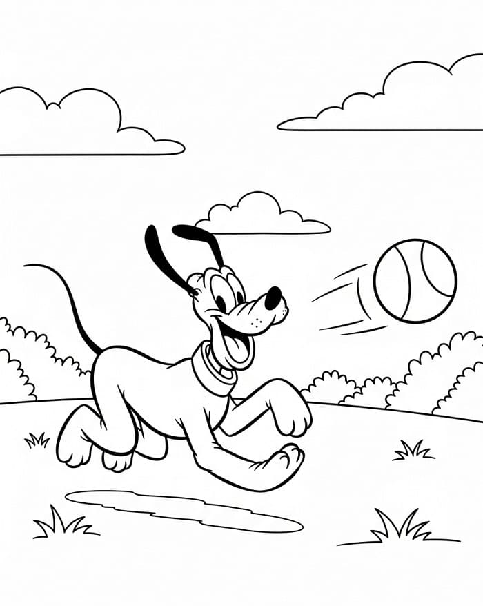 Pluto Carino da colorare