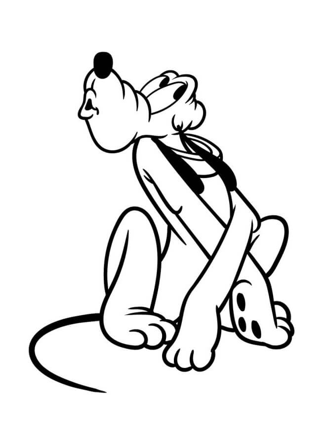 Pluto Felice da colorare