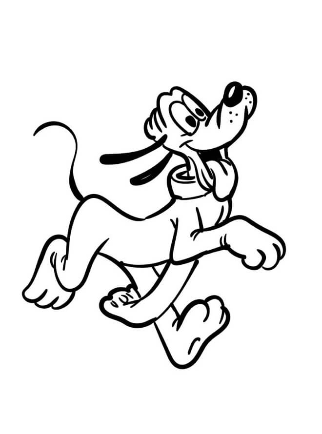 Pluto Sorridente da colorare