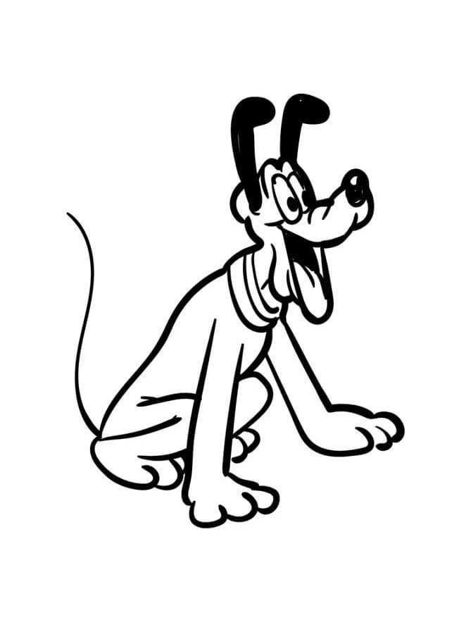 Pluto Stampabile Gratis da colorare