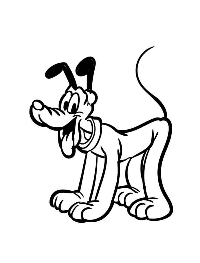 Pluto nei Disney da colorare