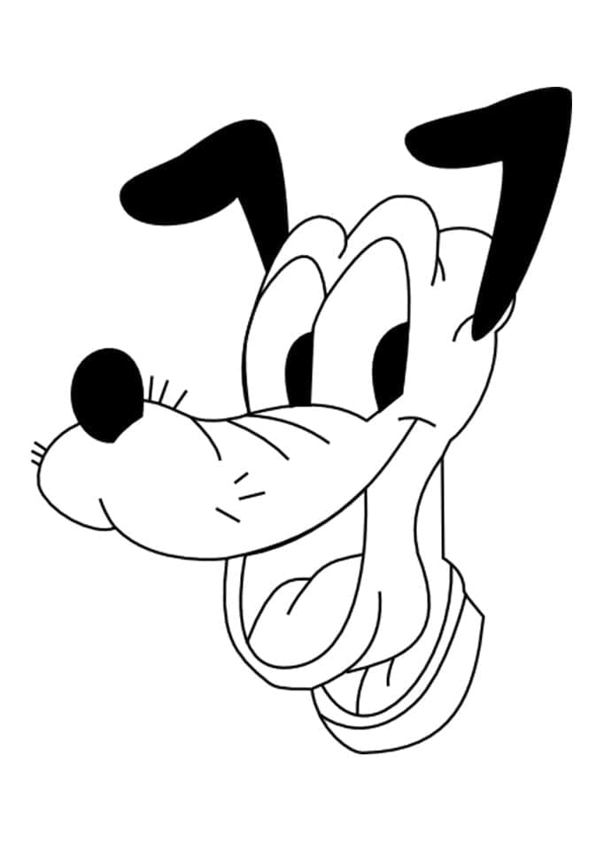 Pluto per Bimbi di 1 Anno da colorare