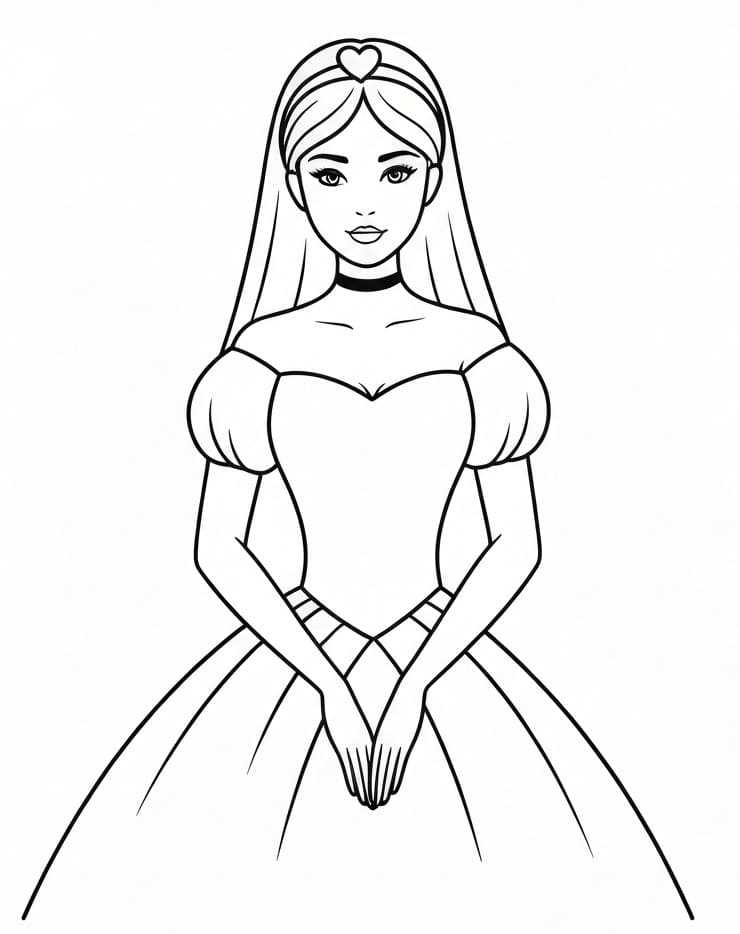 Principessa Animata da colorare