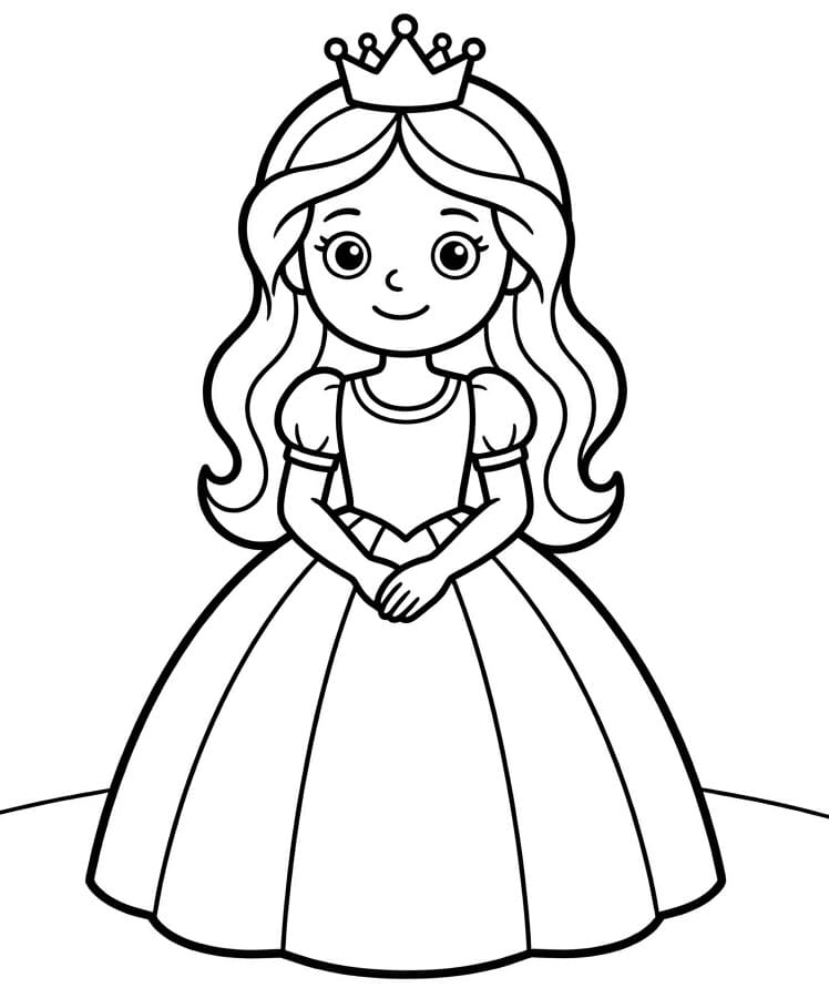 Principessa Facile da colorare