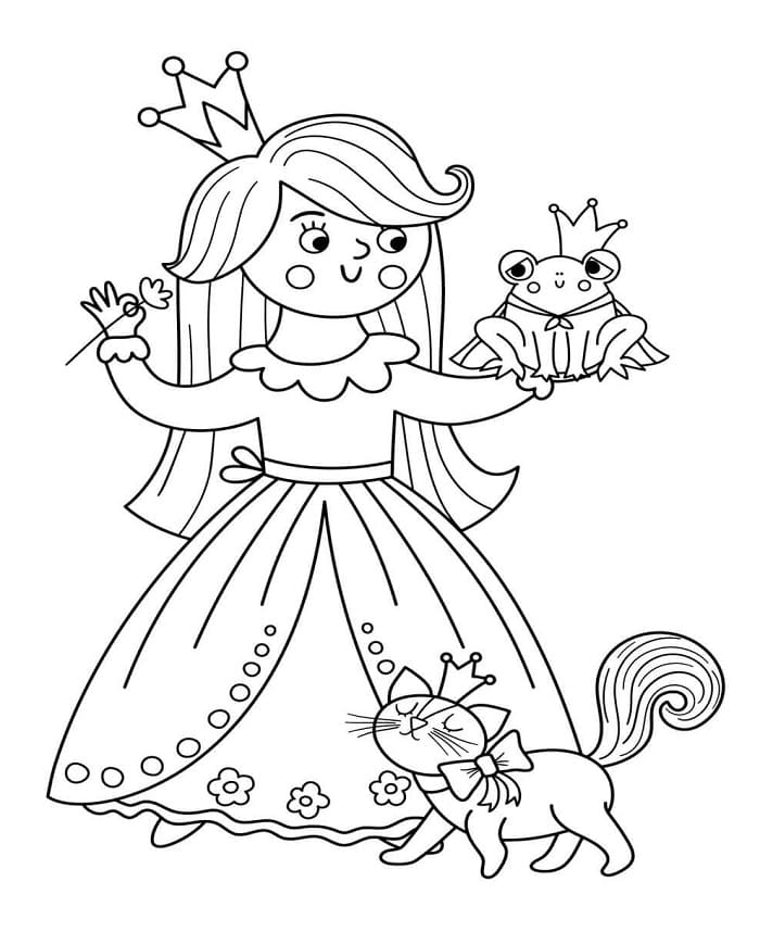Principessa Fantastica da colorare
