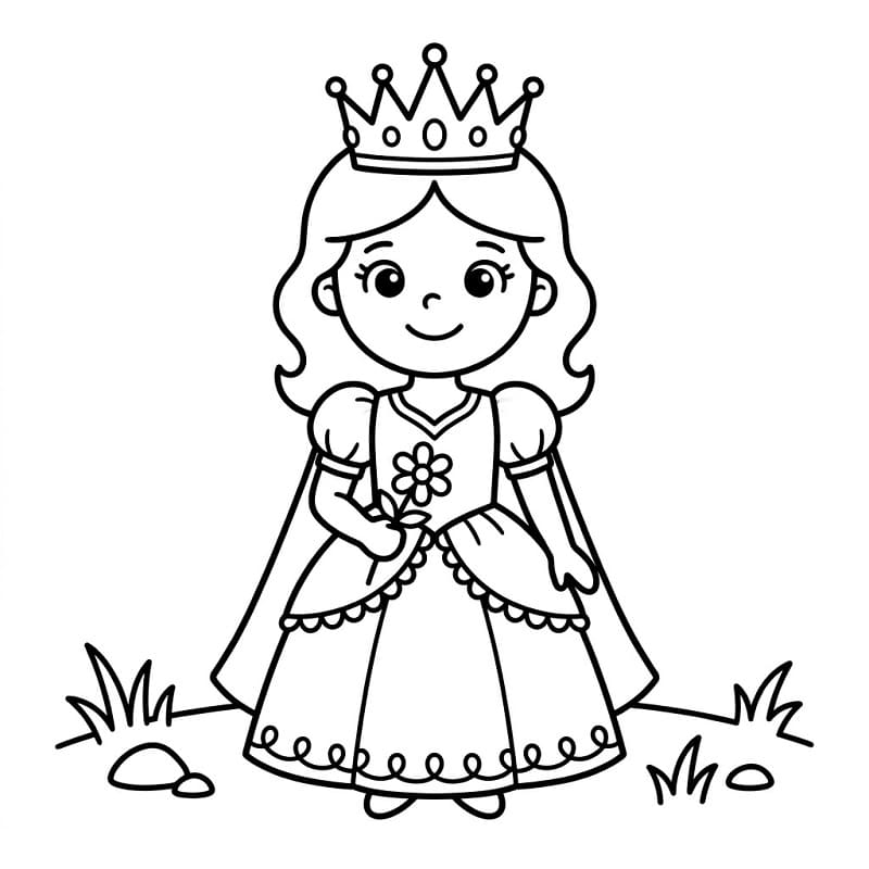 Principessa Gratuita da colorare