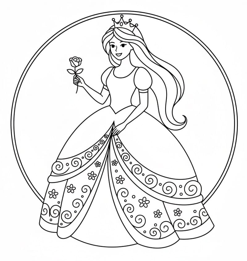 Principessa Meravigliosa da colorare