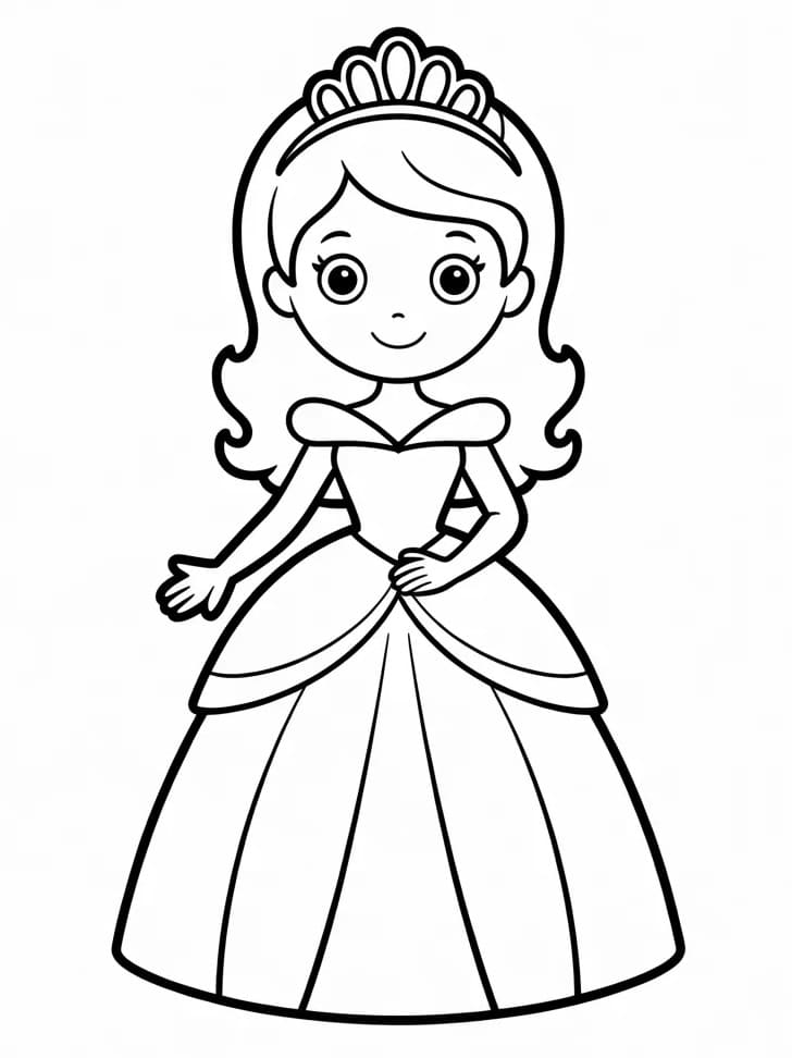 Principessa Normale da colorare