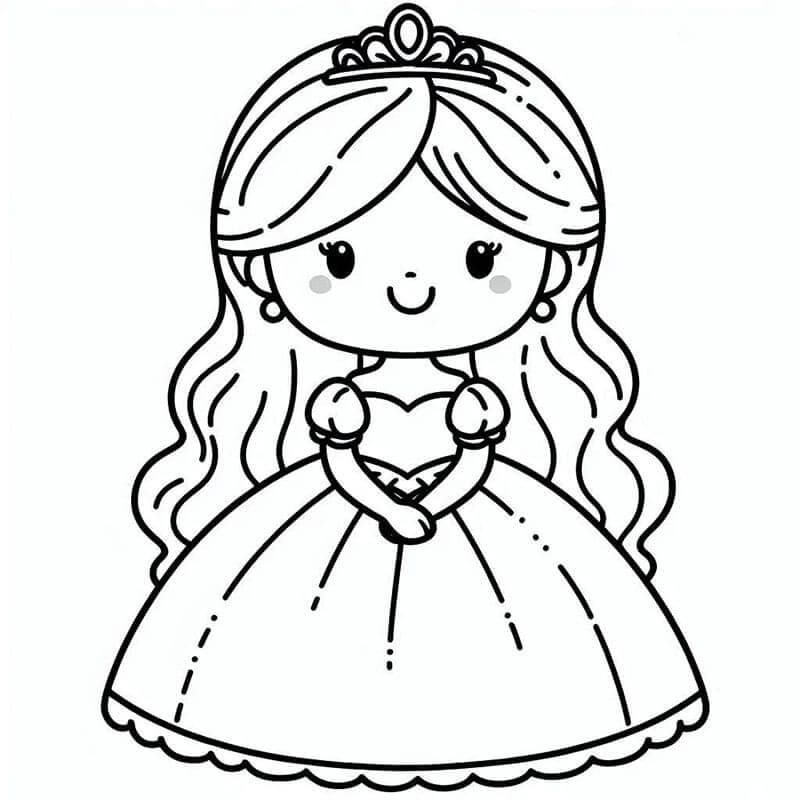 Principessa Regalo da colorare