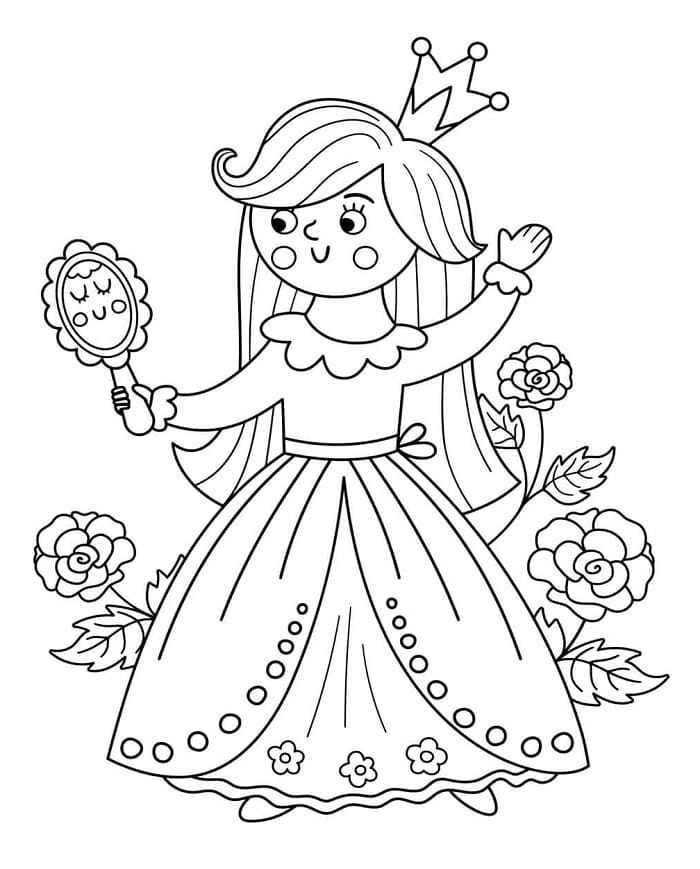 Principessa Splendida da colorare