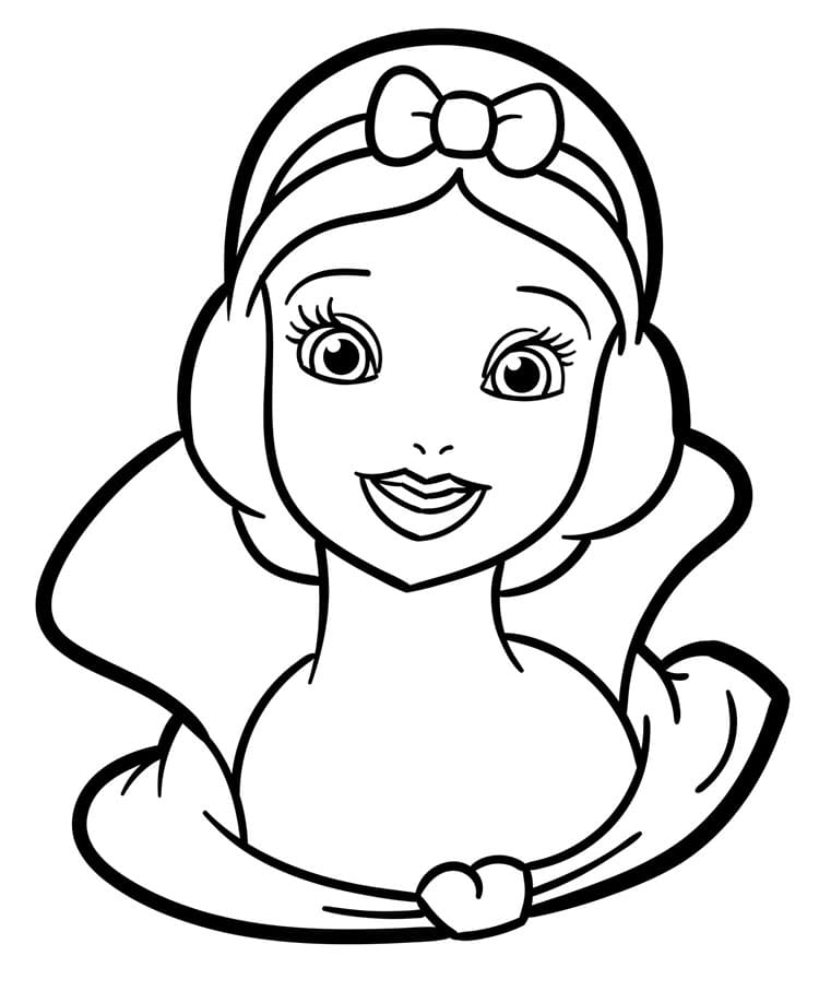 Principessa Stampabile per Bambini da colorare