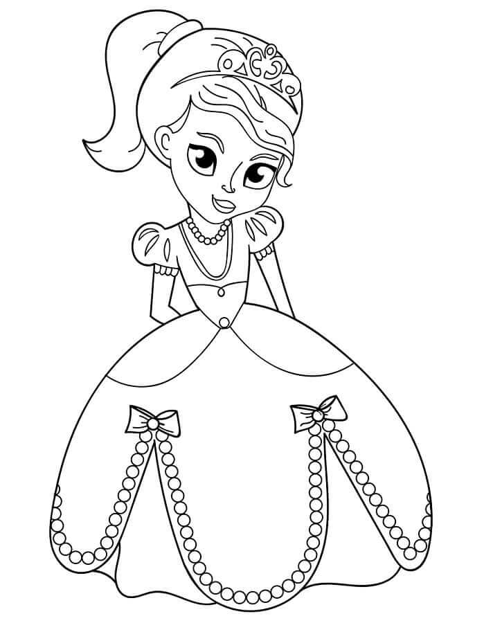 Principessa Stampabile da colorare