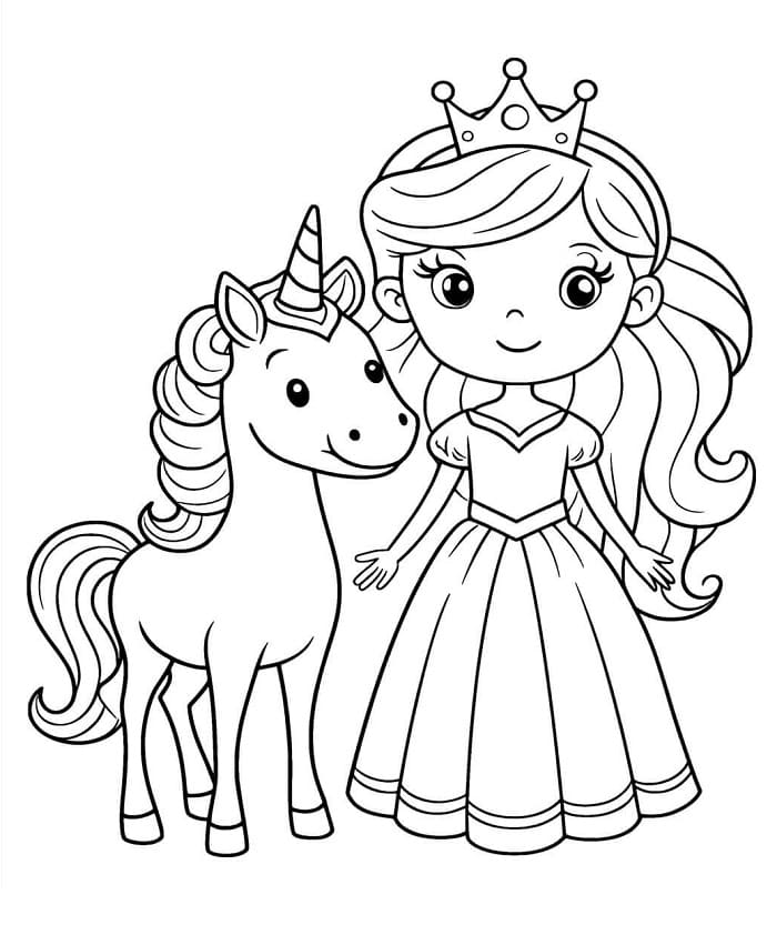 Principessa da Stampare da colorare