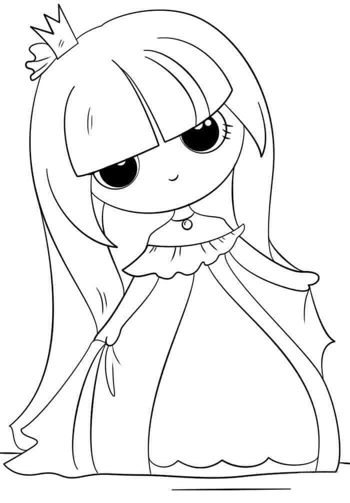 Principessa per Bimbi da colorare