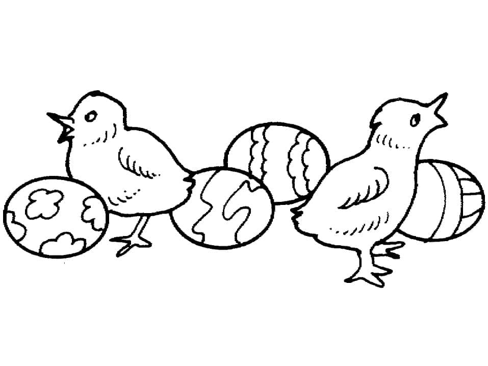 Pulcino di Pasqua Regalo da colorare