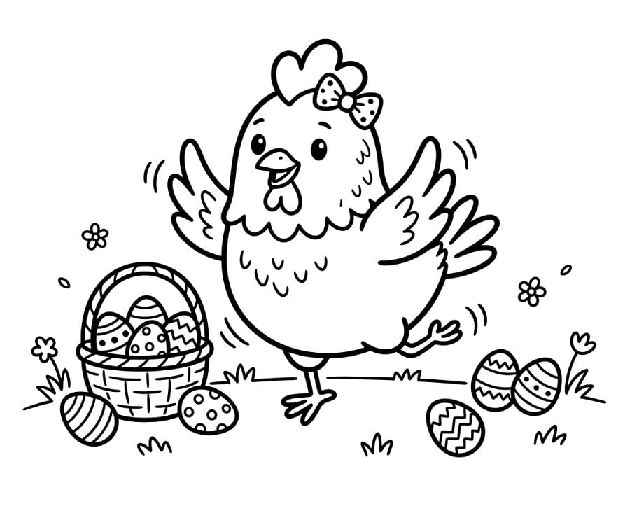 Pulcino di Pasqua Tenerissimo da colorare