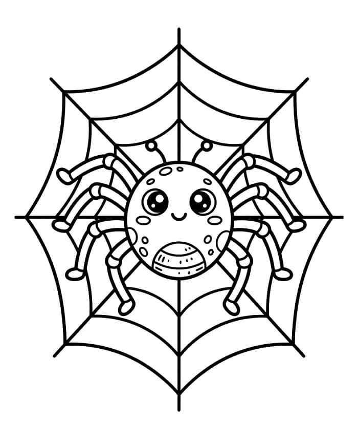 Ragno Adorabile da colorare