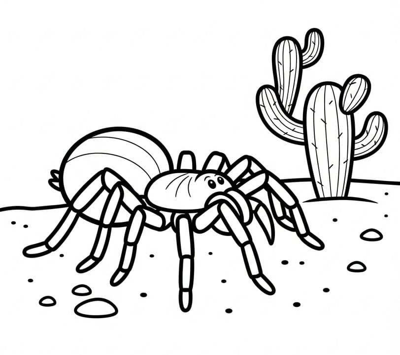 Ragno Cartone da colorare