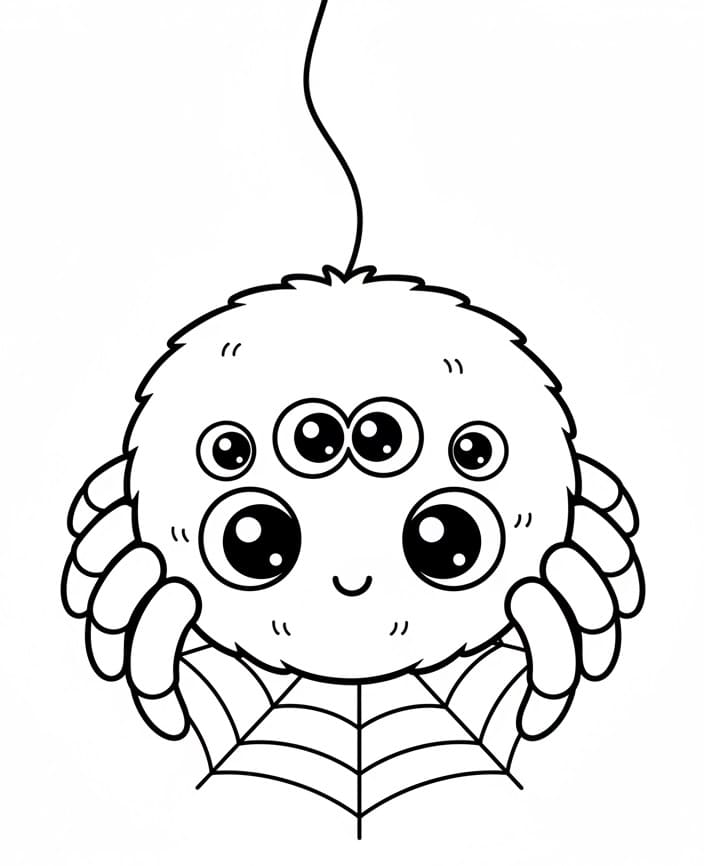 Ragno Incantevole da colorare