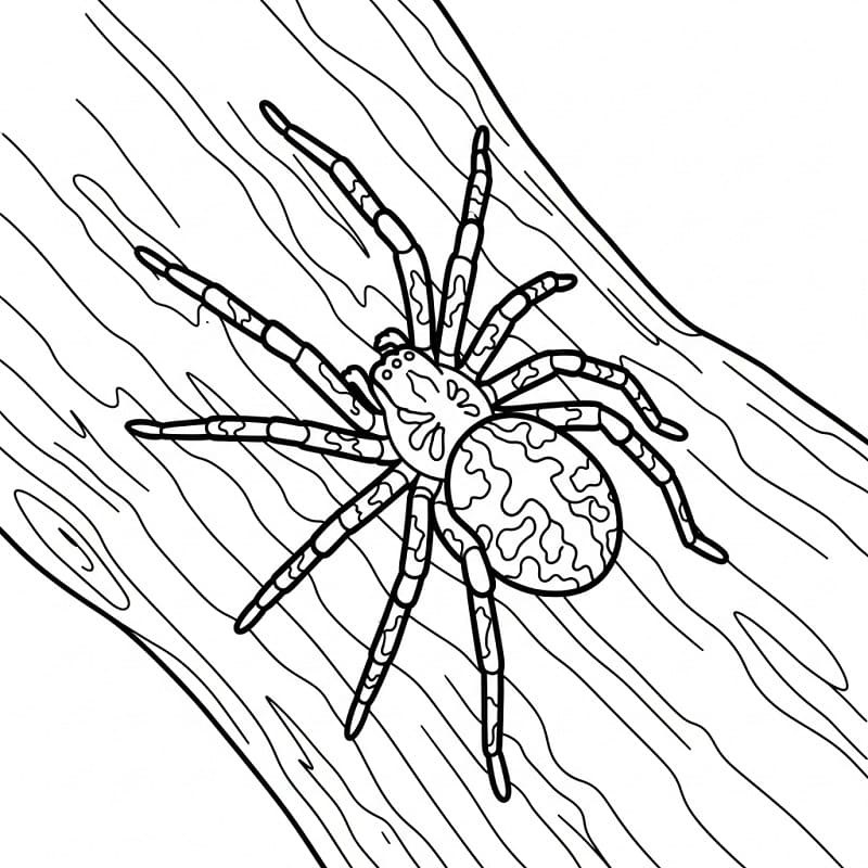 Ragno Stampabile Gratis da colorare