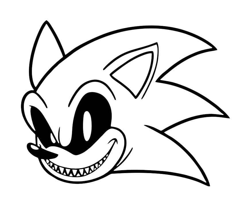 Sonic Exe Gratis per Bambini da colorare