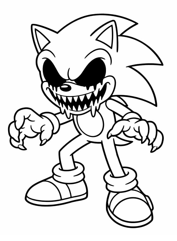 Sonic Exe Malvagio da colorare