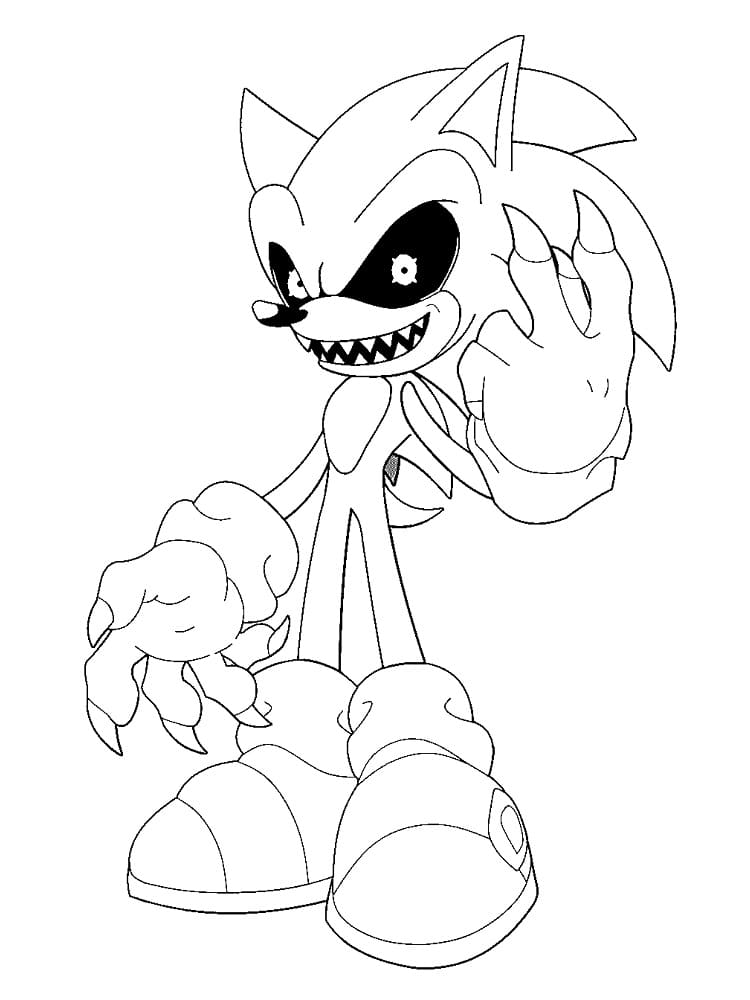 Sonic Exe Stampabile da colorare