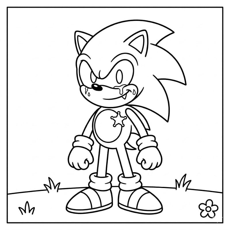 Sonic Exe Straordinario da colorare