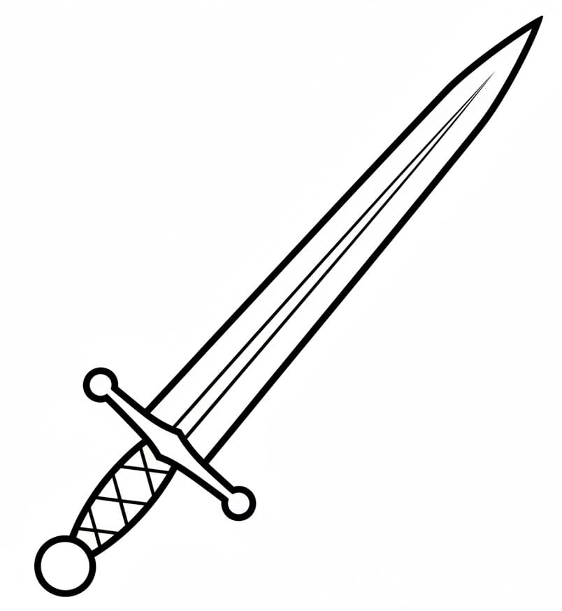 Spada Facile da colorare