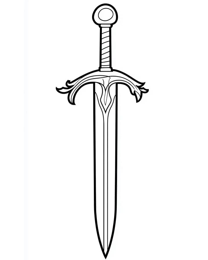 Spada Gratis Stampabile da colorare