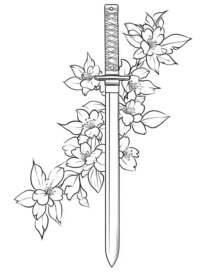 Spada Graziosa da colorare