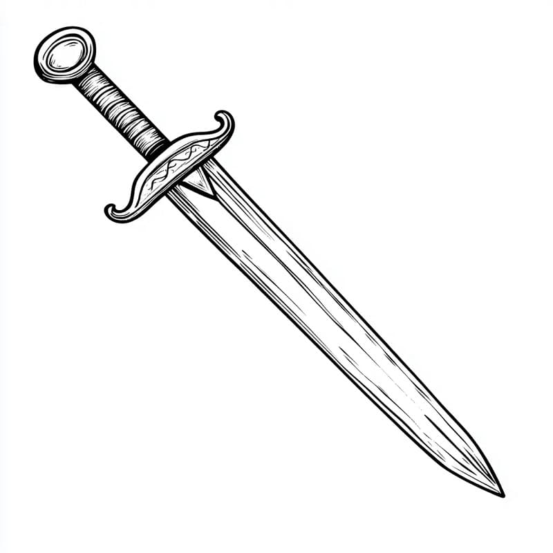 Spada Meravigliosa da colorare
