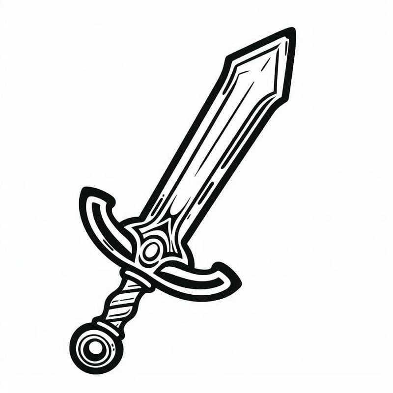 Spada Omaggio da colorare