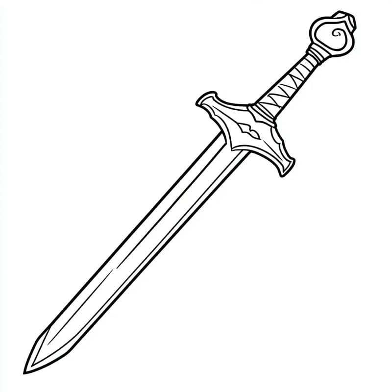 Spada Spettacolare da colorare