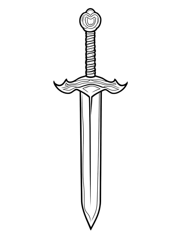 Spada Stampabile Gratis da colorare