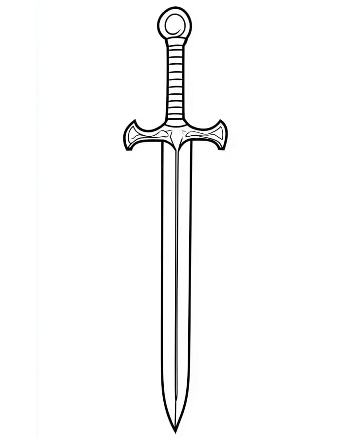 Spada Stampabile da colorare