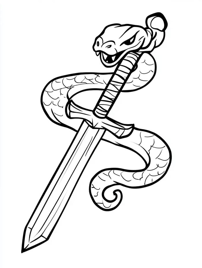 Spada Straordinaria da colorare