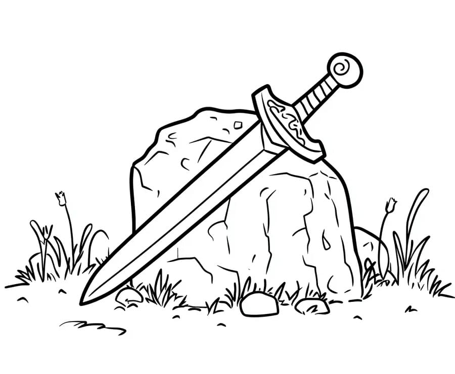 Spada da Battaglia da colorare