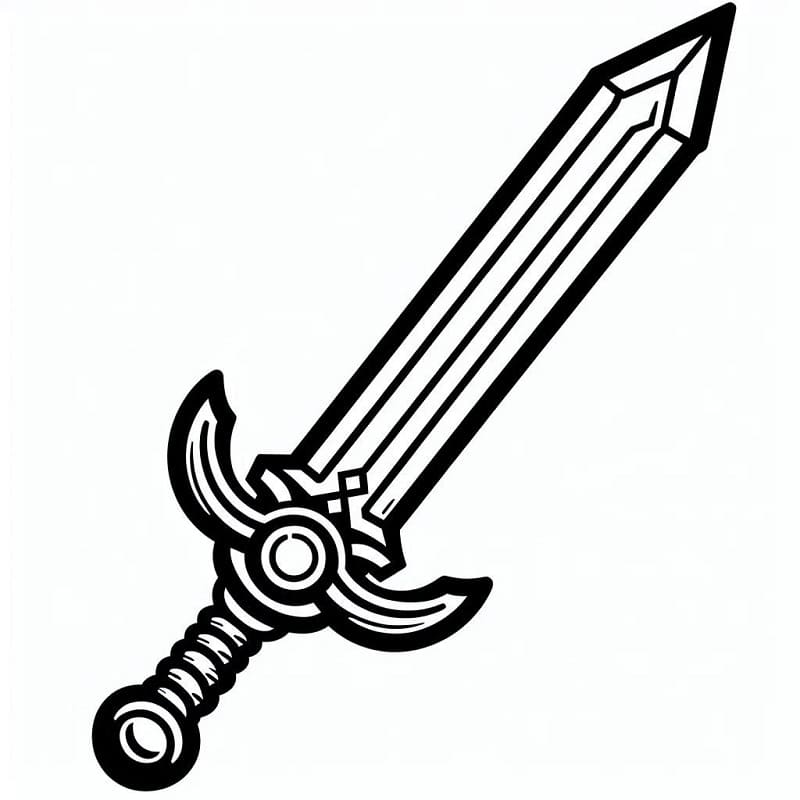 Spada da Cavaliere da colorare