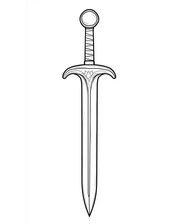 Spada da Stampare da colorare